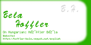 bela hoffler business card